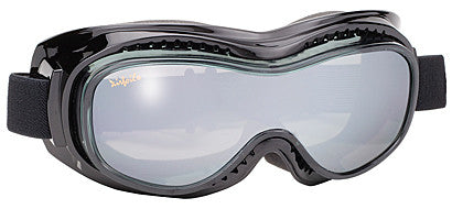 Mirror Anti-Fog Lens/Black Frame can be worn over eye glasses