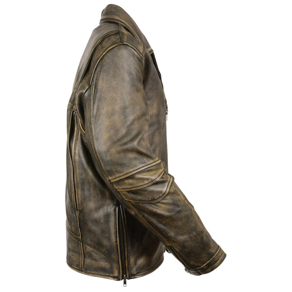 お手軽価格で贈りやすい Men's Triple Stitch Extra Long Beltless Biker Jacket ジャケット・アウター