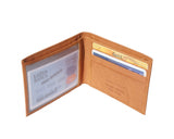 Mini Thin Wallet in Soft Calf Skin Leather With Transparent Slot - Maine-Line Leather - 6