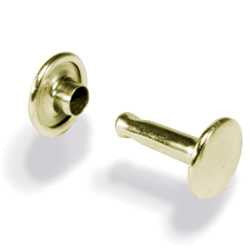 Solid Brass Double Cap Rivets 100 per pk.