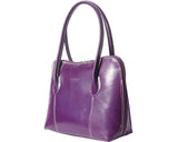 Leather Shoulder and Hand Bag with Double Handle Multi Colors - Maine-Line Leather - 2