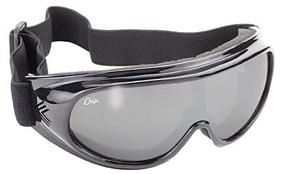 Goggle- Smoke Silver Mirror/Black - Maine-Line Leather