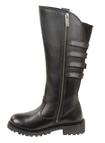 Milwaukee Leather Women's Tall Boots with Buckle Detail