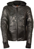 Milwaukee Women's 3/4th Leather Jacket Black - Maine-Line Leather - 1