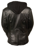 Milwaukee Women's 3/4th Leather Jacket Black - Maine-Line Leather - 5