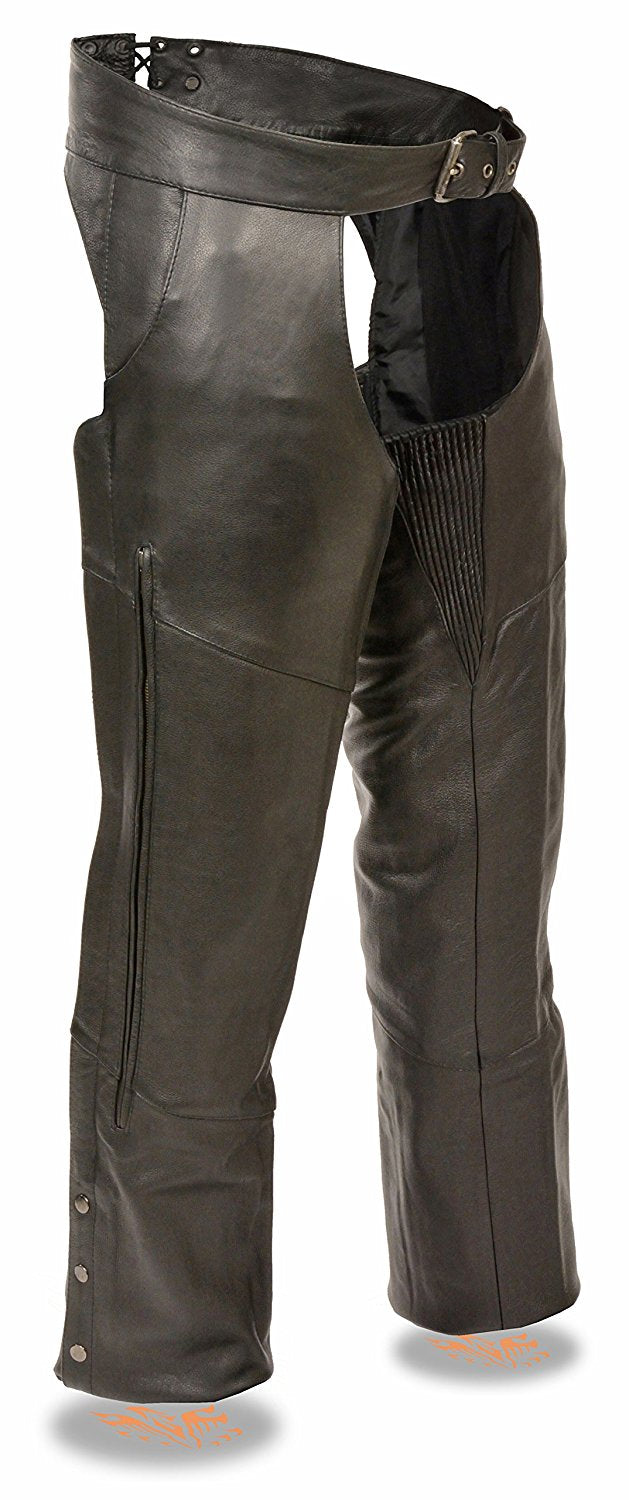 Lined on sale leather chaps
