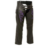 Milwaukee Women's Leather Chaps Purple - Maine-Line Leather - 1