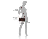 Handbag With Cut Out Handle An Adjustable Shoulder Strap Multi Colors - Maine-Line Leather - 11