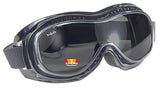 Smoke Anti-Fog Lens/Black Frame can be worn over eye glasses - Maine-Line Leather