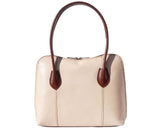 Leather Shoulder and Hand Bag with Double Handle Multi Colors - Maine-Line Leather - 7