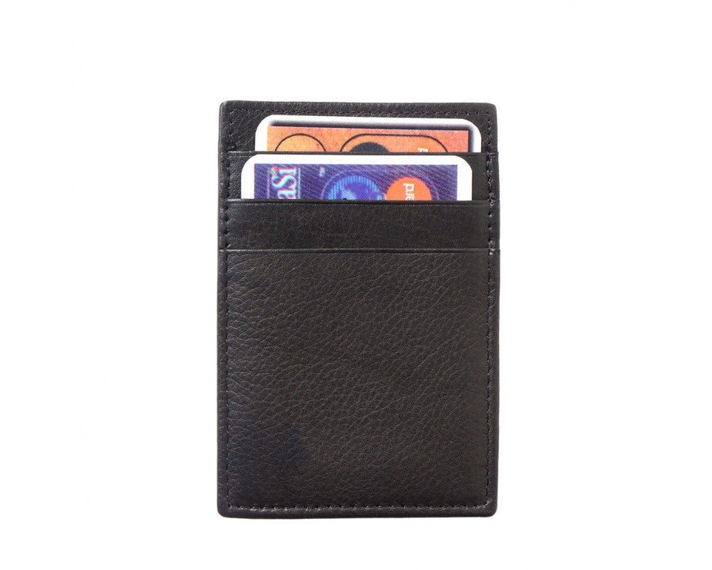 Money Clip Wallet & Card Holder - 8 Cards - Royal Blue - Granulated Leather