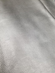 Soft black pebble grain leather 