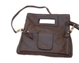 Handbag With Cut Out Handle An Adjustable Shoulder Strap Multi Colors - Maine-Line Leather - 1