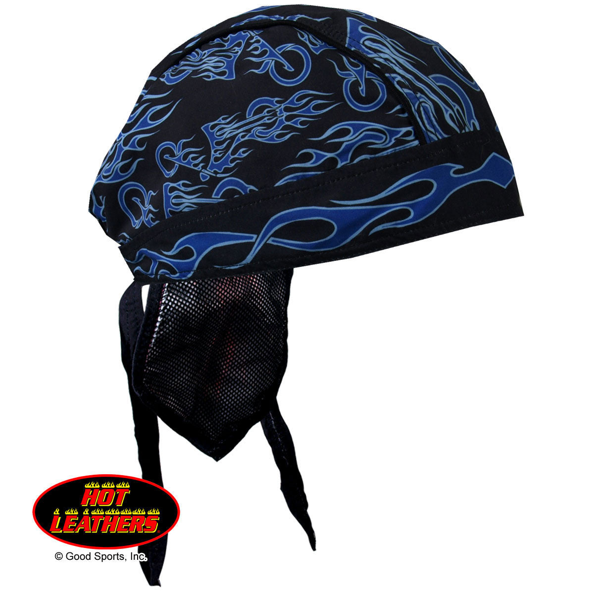 Blue Fire Bike Head Wrap