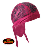 Maroon Stained Heart Head Wrap