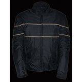 Milwaukee Leather Men’s Scooter Style Textile Jacket w/ Orange Stripes