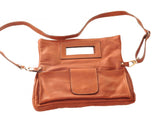 Handbag With Cut Out Handle An Adjustable Shoulder Strap Multi Colors - Maine-Line Leather - 3
