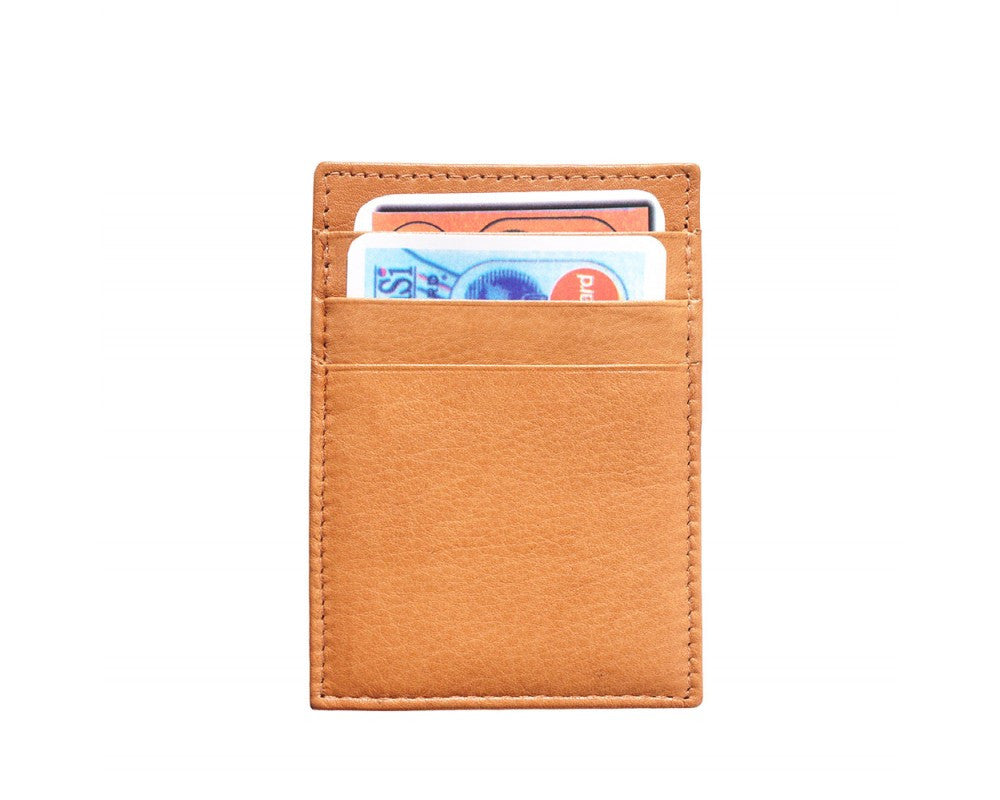 Money Clip Wallet & Card Holder - 8 Cards - Royal Blue - Granulated Leather