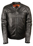 Milwaukee Men's Quilted Pattern Triple Vented Scooter Jacket - Maine-Line Leather - 1