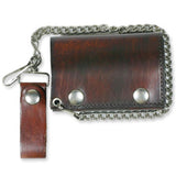 Trifold Wallet in Antique Brown - Maine-Line Leather