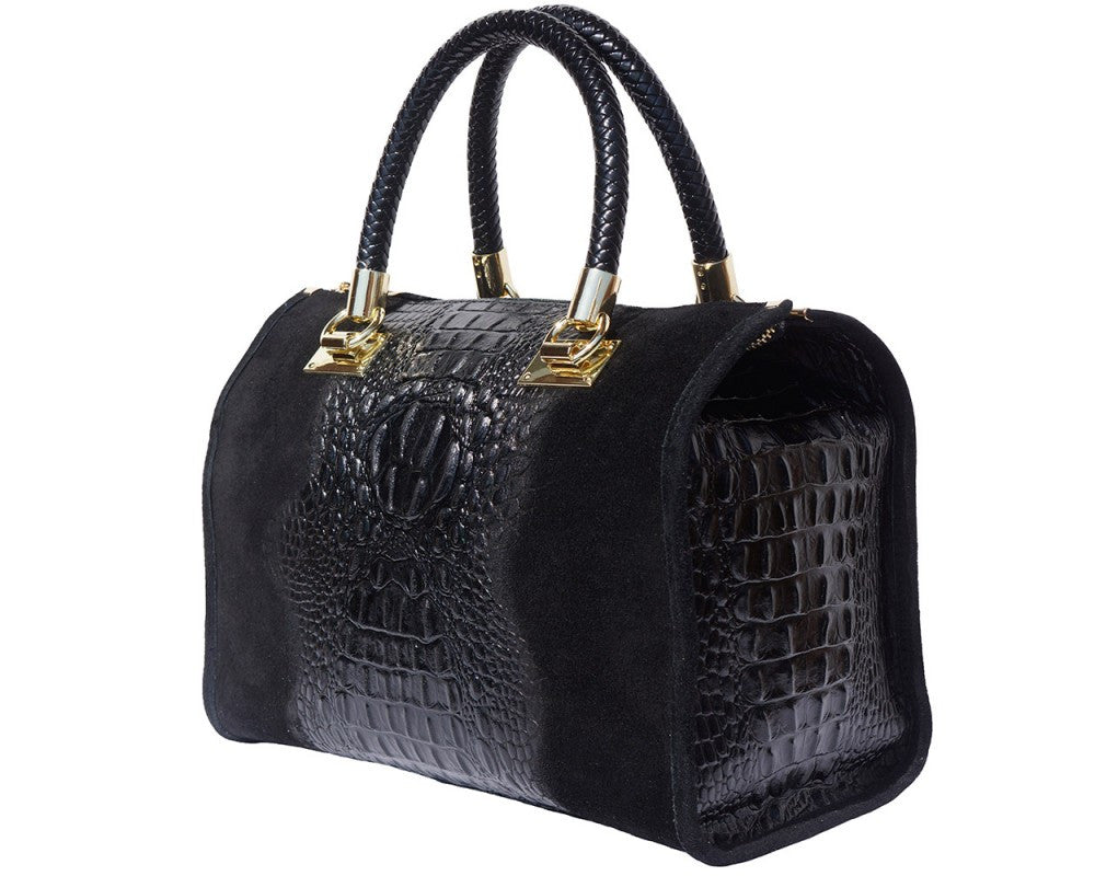Bowling Bag With Golden Hardware Multi Colors