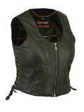 Women's Stylish Lightweight Vest - Maine-Line Leather - 1