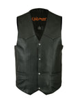 Men's Plain Side Economy Vest - Maine-Line Leather - 1