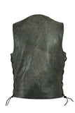 Men's Gray Single Back Panel Concealed Carry Vest - Maine-Line Leather - 3